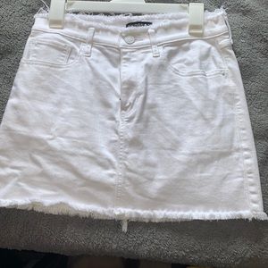 White jean skirt